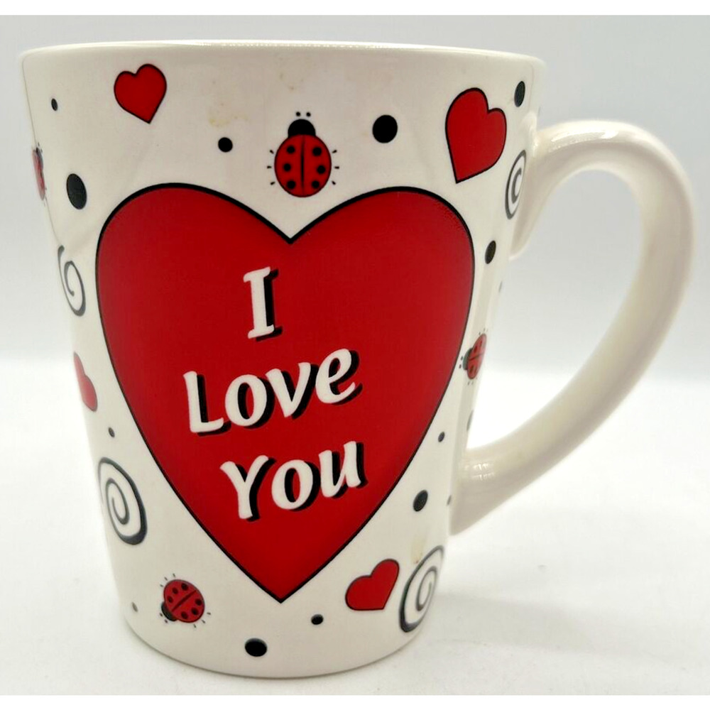 Vintage FIB Ladybug I Love You Coffee Mug U237